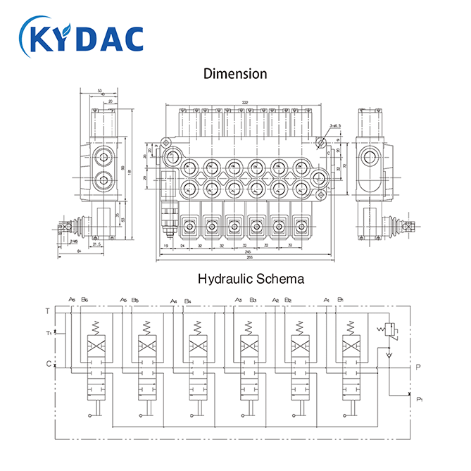 DCV20 Multi Way Directional Valve