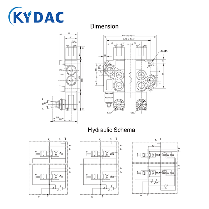 DCV40 Multi Way Directional Valve