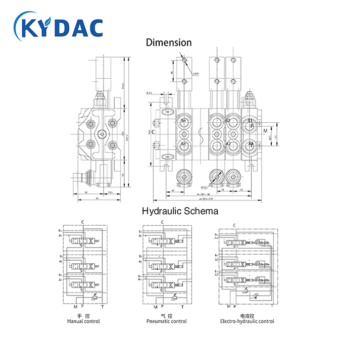 DCV60 Multi Way Directional Control Valve