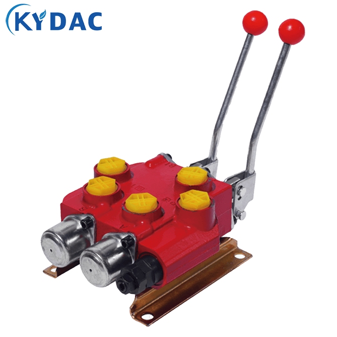 Sectional hydraulic valve bank with modular customizable control sections